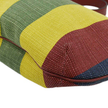 Load image into Gallery viewer, GUCCI Baiadera Stripe Script Logo Half Moon Canvas Shoulder Bag Multicolor 626422