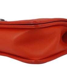 Load image into Gallery viewer, CHANEL Boy Flap Chevron Quilted Shoulder Bag Red