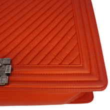 Load image into Gallery viewer, CHANEL Boy Flap Chevron Quilted Shoulder Bag Red