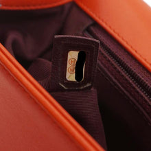 Load image into Gallery viewer, CHANEL Boy Flap Chevron Quilted Shoulder Bag Red