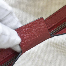 Load image into Gallery viewer, GUCCI Baiadera Stripe Script Logo Half Moon Canvas Shoulder Bag Multicolor 626422