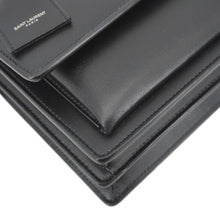 Load image into Gallery viewer, YVES SAINT LAURENT Sunset Monogram Leather Shoulder Bag Black