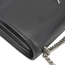 Load image into Gallery viewer, YVES SAINT LAURENT Sunset Monogram Leather Shoulder Bag Black