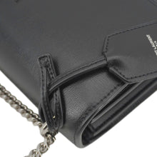 Load image into Gallery viewer, YVES SAINT LAURENT Sunset Monogram Leather Shoulder Bag Black