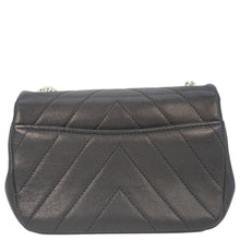 Load image into Gallery viewer, CHANEL Mini Flap Quilted Chevron Leather Crossbody Bag Black
