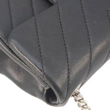 Load image into Gallery viewer, CHANEL Mini Flap Quilted Chevron Leather Crossbody Bag Black