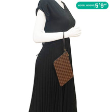 Load image into Gallery viewer, LOUIS VUITTON Wristlet Pochette Damier Ebene Pouch Brown