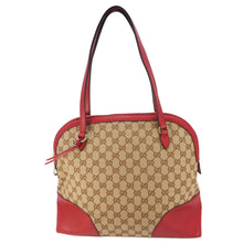 Load image into Gallery viewer, GUCCI Bree GG Canvas Hobo Bag Red 449243