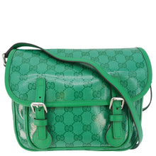Load image into Gallery viewer, GUCCI Kids GG Supreme Canvas Shoulder Bag Green 664145