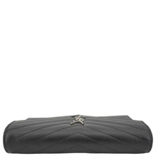 Load image into Gallery viewer, YVES SAINT LAURENT Cassandre Leather Wallet On Chain Crossbody Bag Black