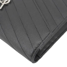 Load image into Gallery viewer, YVES SAINT LAURENT Cassandre Leather Wallet On Chain Crossbody Bag Black