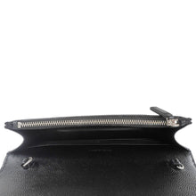 Load image into Gallery viewer, YVES SAINT LAURENT Cassandre Leather Wallet On Chain Crossbody Bag Black