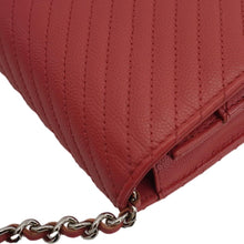 Load image into Gallery viewer, CHANEL CC WOC Chevron Leather Wallet On Chain Crossbody Bag Pink