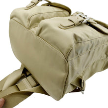 Load image into Gallery viewer, PRADA Double Front Pocket Re-Nylon Backpack Bag Beige