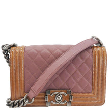 Load image into Gallery viewer, CHANEL Duo Boy Flap Small Goatskin Leather Crossbody Bag Pink