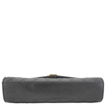 Load image into Gallery viewer, YVES SAINT LAURENT Envelope Medium Grain De Poudre Leather Shoulder Bag Black