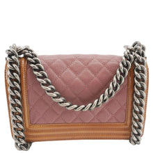 Load image into Gallery viewer, CHANEL Duo Boy Flap Small Goatskin Leather Crossbody Bag Pink