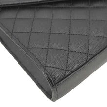Load image into Gallery viewer, YVES SAINT LAURENT Envelope Medium Grain De Poudre Leather Shoulder Bag Black