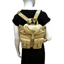 Load image into Gallery viewer, PRADA Double Front Pocket Re-Nylon Backpack Bag Beige
