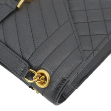 Load image into Gallery viewer, YVES SAINT LAURENT Envelope Medium Grain De Poudre Leather Shoulder Bag Black