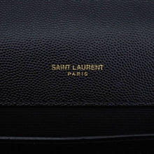 Load image into Gallery viewer, YVES SAINT LAURENT Envelope Medium Grain De Poudre Leather Shoulder Bag Black