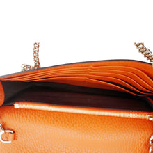 Load image into Gallery viewer, GUCCI Betty Medium Marmont Leather Wallet On Chain Orange 466506
