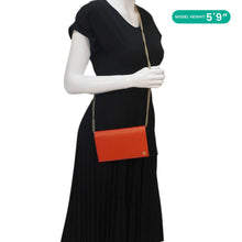 Load image into Gallery viewer, GUCCI Betty Medium Marmont Leather Wallet On Chain Orange 466506