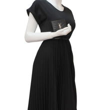 Load image into Gallery viewer, YVES SAINT LAURENT Cassandre Monogram Grain De Poudre Leather Card Holder Black