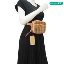 Load image into Gallery viewer, BURBERRY 1983 Knight Link Check Canvas Bumbag Beige