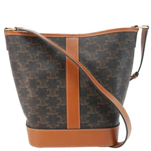 Load image into Gallery viewer, CELINE Small Triomphe Canvas Bucket Bag Tan