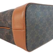 Load image into Gallery viewer, CELINE Small Triomphe Canvas Bucket Bag Tan