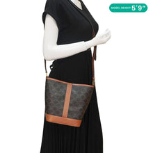 Load image into Gallery viewer, CELINE Small Triomphe Canvas Bucket Bag Tan