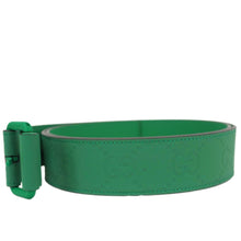 Load image into Gallery viewer, GUCCI GG Leather Belt Green 771297 Size 110.44