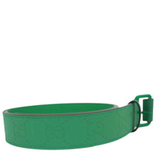 Load image into Gallery viewer, GUCCI GG Leather Belt Green 771297 Size 110.44