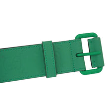 Load image into Gallery viewer, GUCCI GG Leather Belt Green 771297 Size 110.44