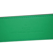 Load image into Gallery viewer, GUCCI GG Leather Belt Green 771297 Size 110.44