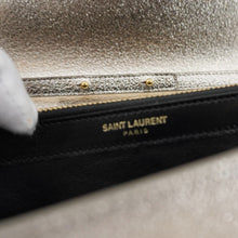Load image into Gallery viewer, YVES SAINT LAURENT Kate Small Metallic Leather Crossbody Bag Silver