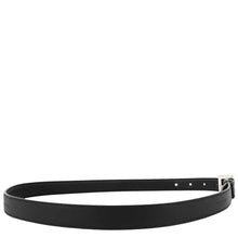 Load image into Gallery viewer, YVES SAINT LAURENT Square Buckle Leather Belt Black Size 75