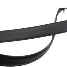 Load image into Gallery viewer, YVES SAINT LAURENT Square Buckle Leather Belt Black Size 75