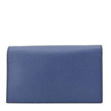 Load image into Gallery viewer, GUCCI Dollar Interlocking G Calfskin Leather Chain Wallet Crossbody Bag Blue 510314