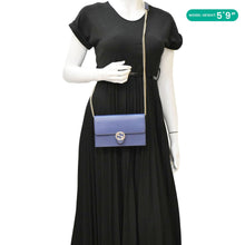 Load image into Gallery viewer, GUCCI Dollar Interlocking G Calfskin Leather Chain Wallet Crossbody Bag Blue 510314