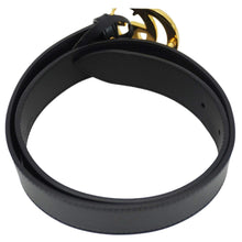 Load image into Gallery viewer, GUCCI GG Buckle Leather Belt Black 414515 Size 75.30