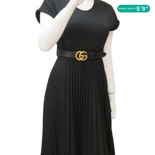 Load image into Gallery viewer, GUCCI GG Buckle Leather Belt Black 414515 Size 75.30