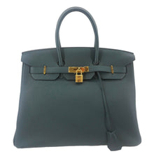 Load image into Gallery viewer, HERMES Birkin 35 Togo Leather Tote Bag Vert Cypress