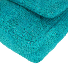 Load image into Gallery viewer, CHANEL 19 Flap Medium Quilted Tweed Shoulder Bag Teal