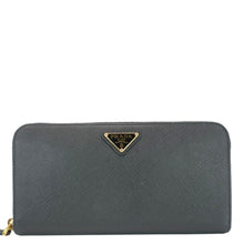 Load image into Gallery viewer, PRADA Zip Around Saffiano Leather Wallet Black