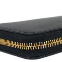 Load image into Gallery viewer, PRADA Zip Around Saffiano Leather Wallet Black
