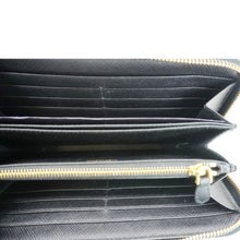 Load image into Gallery viewer, PRADA Zip Around Saffiano Leather Wallet Black