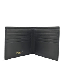 Load image into Gallery viewer, The YVES SAINT LAURENT Crocodile Print Leather Billfold Wallet Black