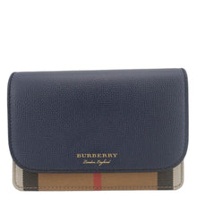 Load image into Gallery viewer, BURBERRY Hampshire Small House Check Crossbody Bag Navy Blue